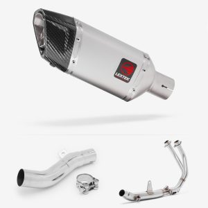 Lextek Stainless Steel SP5 Matt Exhaust System 200mm for Honda CB500X (17-22) & CB500F (16-22)