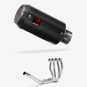 Lextek Stainless Steel CP8C Carbon Fibre Exhaust System 150mm Single Sided