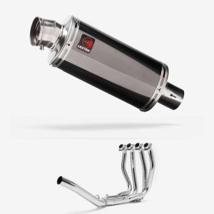 Lextek Dark Tint Stainless Steel OP16 Stainless Exhaust System 250mm Single Sided