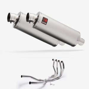 Lextek Matt Stainless Steel OP1 Exhaust System 350mm for Suzuki GSX 1300 R Hayabusa (21-24)