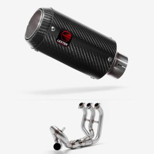 Lextek Carbon Fibre CP8C Exhaust System 150mm Low Level for Yamaha MT-09 (13-20)