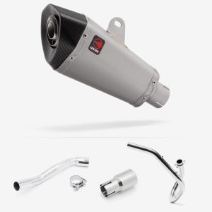 Lextek Stainless Steel XP10 Matt Exhaust System 210mm for Pulse XF250GY (06-15)