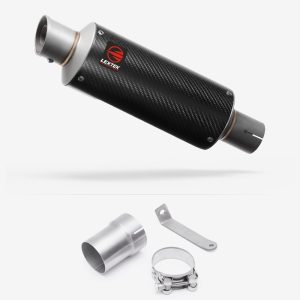 Lextek Carbon Fibre GP8C GP Stubby Exhaust 240mm with Link Pipe for Ducati Multistrada 1200 (15-17)