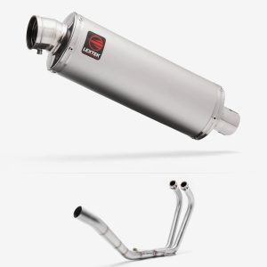Lextek Stainless Steel OP1 Matt Exhaust System 350mm for Yamaha YZF R3 (15-18)