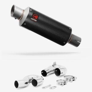 Lextek Carbon Fibre GP8C GP Stubby Exhaust 240mm with Link Pipe
