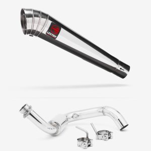 Lextek Stainless Steel MP4 Megaphone Exhaust System 300mm for BMW G310 R / GS (16-24)