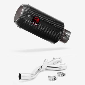 Lextek Carbon Fibre CP8C Exhaust 150mm with Link Pipe for Yamaha MT-10 (16-)
