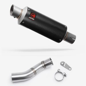 Lextek Carbon Fibre GP8C GP Stubby Exhaust 240mm with Link Pipe