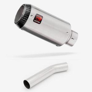 Lextek Stainless Steel CP1 Matt Carbon Tip Exhaust 150mm with Link Pipe
