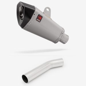 Lextek Stainless Steel XP10 Matt Exhaust 210mm with Link Pipe for Triumph Sprint GT 1050 (10-17)