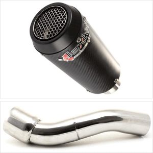 Lextek Carbon Fibre CP9C Exhaust 180mm with Link Pipe for BMW R 1200 GS (10-12)