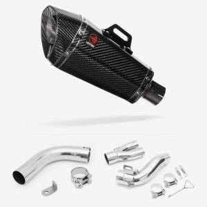 Lextek Carbon Fibre XP8C Exhaust 210mm with Link Pipe for Honda CB1000R (08-17)