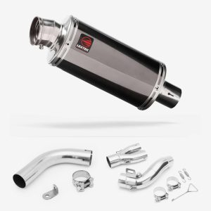 Lextek OP16 Dark Tint Stainless Exhaust 250mm with Link Pipe for Honda CB1000R (08-17)