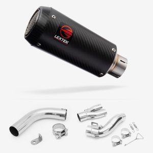 Lextek Carbon Fibre CP9C Exhaust 180mm with Link Pipe for Honda CB1000R (08-17)