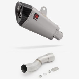 Lextek Stainless Steel XP10 Matt Exhaust 210mm with Link Pipe for Ducati Monster 821/1200 (14-21)
