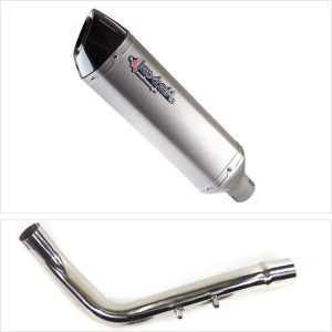 Lextek Stainless Steel VP1 Matt Exhaust 300mm with Link Pipe for Honda CB600 Hornet (98-02)