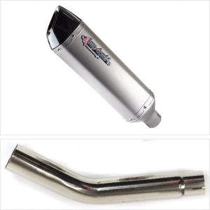 Lextek Stainless Steel VP1 Matt Exhaust 300mm with Link Pipe for Honda CB600F Hornet (07-12)