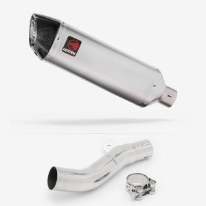 Lextek Stainless Steel VP1 Matt Exhaust 300mm with Link Pipe for Honda CB500 F/X (13-20)