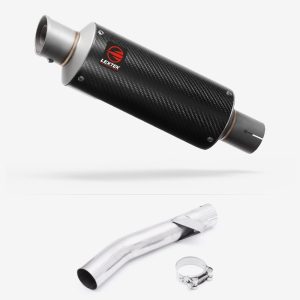 Lextek Carbon Fibre GP8C GP Stubby Exhaust 240mm with Link Pipe for Yamaha FZS 600 Fazer (97-03)