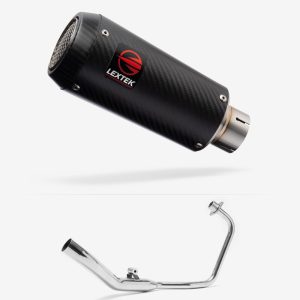 Lextek Carbon Fibre CP9C Exhaust System 180mm for Lexmoto XTR S 125