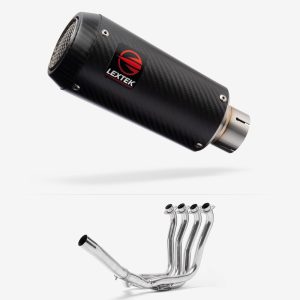 Lextek Carbon Fibre CP9C Exhaust System 180mm for Suzuki GSXR 1000 (01-06)