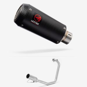 Lextek Carbon Fibre CP9C Exhaust System 180mm for Lexmoto Aspire