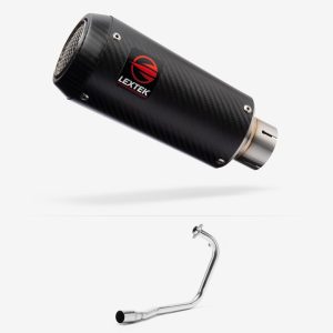 Lextek Carbon Fibre CP9C Exhaust System 180mm for Lexmoto Valiant 125