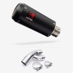 Lextek Carbon Fibre CP9C Exhaust 180mm with Link Pipe for BMW S1000 XR (15-19)