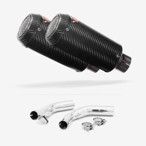 Lextek Carbon Fibre CP9C Exhaust 180mm with Link Pipes for Honda CBF1000 (06-10)