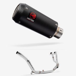 Lextek Carbon Fibre CP9C Exhaust System 180mm for Honda CRF1000 Africa Twin (16-19)