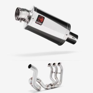Lextek Stainless Steel OP4 Polished Exhaust System 200mm High Level for Yamaha MT-09 Tracer (18-20)