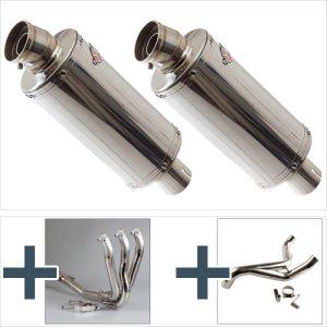 Lextek Polished Stainless Steel OP5 Full Exhaust System for Triumph Speed Triple 1050 (16-18)