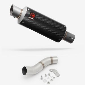 Lextek Carbon Fibre GP8C GP Stubby Exhaust 240mm with Link Pipe for Ducati Monster 797 (17-18)