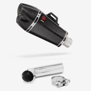 Lextek Carbon Fibre XP13C Exhaust 210mm with Link Pipe for Suzuki DL1050 V-Strom (20- )