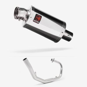 Lextek Stainless Steel OP4 Polished Exhaust System 200mm for Lexmoto LXR 125