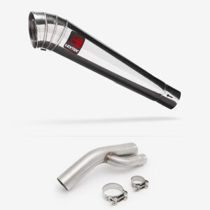 Lextek Stainless Steel MP4 Megaphone Exhaust 300mm with Link Pipe for BMW S1000 RR (17-18)