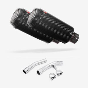Lextek Carbon Fibre CP9C Exhaust 180mm with Link Pipe for Yamaha FJR1300 (01-19)