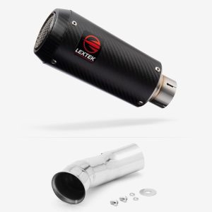 Lextek Carbon Fibre CP9C Exhaust 180mm with Link Pipe for KTM 790 Duke (18-21)