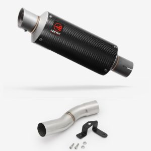 Lextek Carbon Fibre GP8C GP Stubby Exhaust 240mm Low Level with Link Pipe