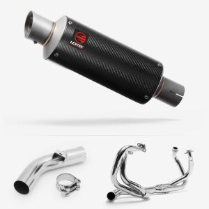 Lextek Carbon Fibre GP8C GP Stubby Exhaust System 240mm for Honda VFR800 X Crossrunner (11-14)