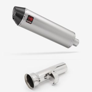 Lextek Stainless Steel RP1 Gloss Oval Exhaust 400mm with Link Pipe