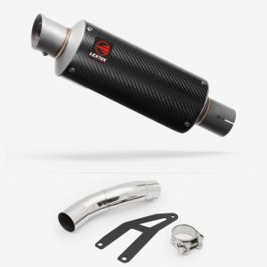 Lextek Carbon Fibre GP8C GP Stubby Exhaust 240mm Low Level with Link Pipe