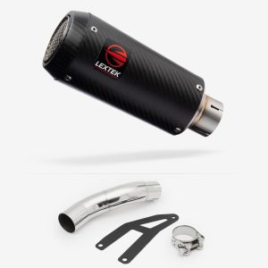 Lextek Carbon Fibre CP9C Exhaust 180mm Low Level with Link Pipe