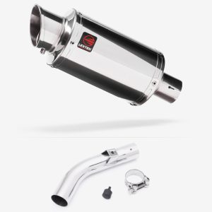 Lextek Stainless Steel YP4 Stubby Exhaust 200mm with Link Pipe