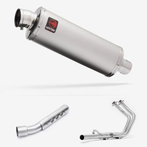 Lextek Stainless Steel OP1 Matt Exhaust System 350mm for Yamaha Tenere 700 (19-24)