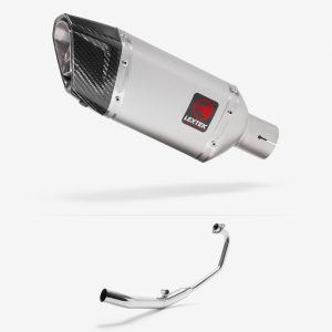 Lextek Stainless Steel SP5 Matt Exhaust System 200mm for Honda CBR 125 R (04-10)