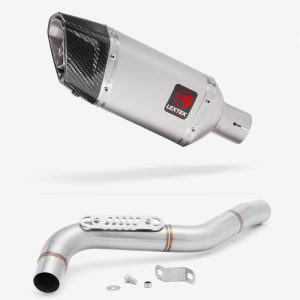 Lextek Stainless Steel SP5 Matt Exhaust 200mm with Link Pipe for Triumph Tiger 1050 (07-12)
