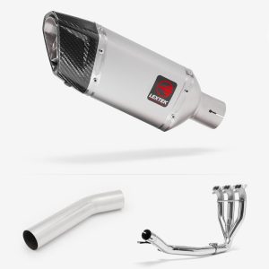 Lextek Stainless Steel SP5 Matt Exhaust 200mm with Link Pipe for Triumph Sprint GT 1050 (10-17)