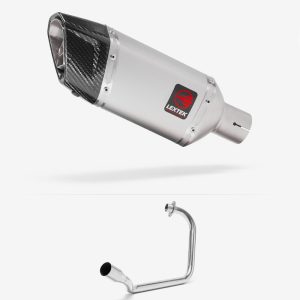 Lextek Stainless Steel SP5 Matt Exhaust System 200mm for Honda CB125F/GLR125 (15-19)