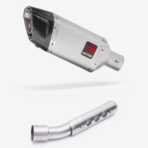 Lextek Stainless Steel SP5 Matt Exhaust 200mm with Link Pipe for Yamaha Tenere 700 (19-23)